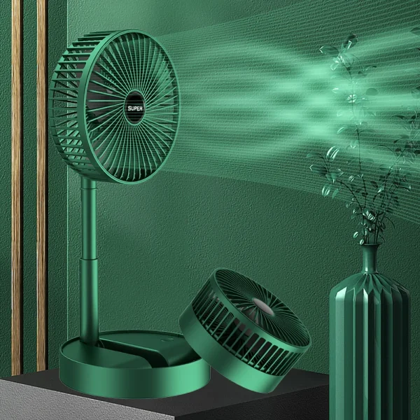 Rechargeable – Portable Telescopic Folding Fan Table Desk Fan