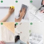 1 Pcs 3d Wall Stickers Faux Brick White Brick